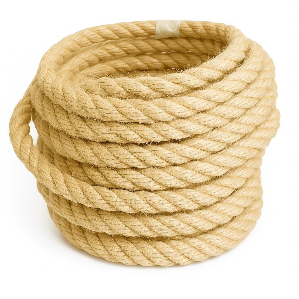 Corda De Sisal 20mm 5 Mts Naval Reforçada Arranhador Gato Decoração Artesanato Amarrações Balanços