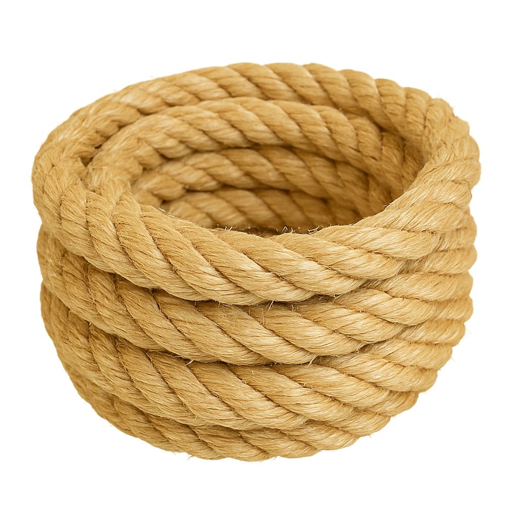 Corda De Sisal 20mm 10 Mts Naval Reforçada Arranhador Gato Decoração Artesanato Amarrações Balanços