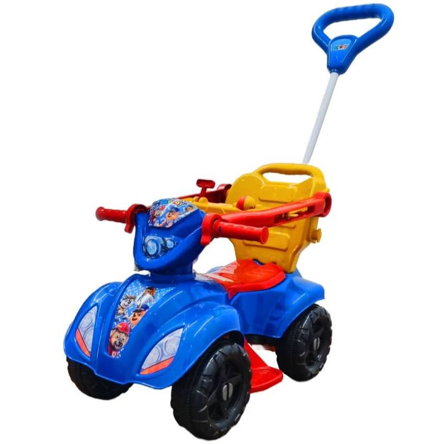 Quadriciclo 1 a 3 Anos - Até 30kg Carro Passeio Menino - Ajustavel Altura e Profundidade - Queen Shop