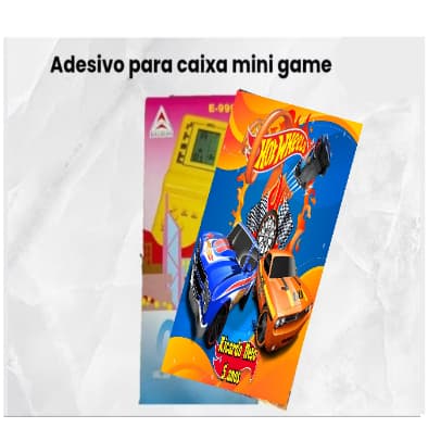 40 Adesivo para caixa de mini game retro personalizado ( tamanho: 18,5x8.