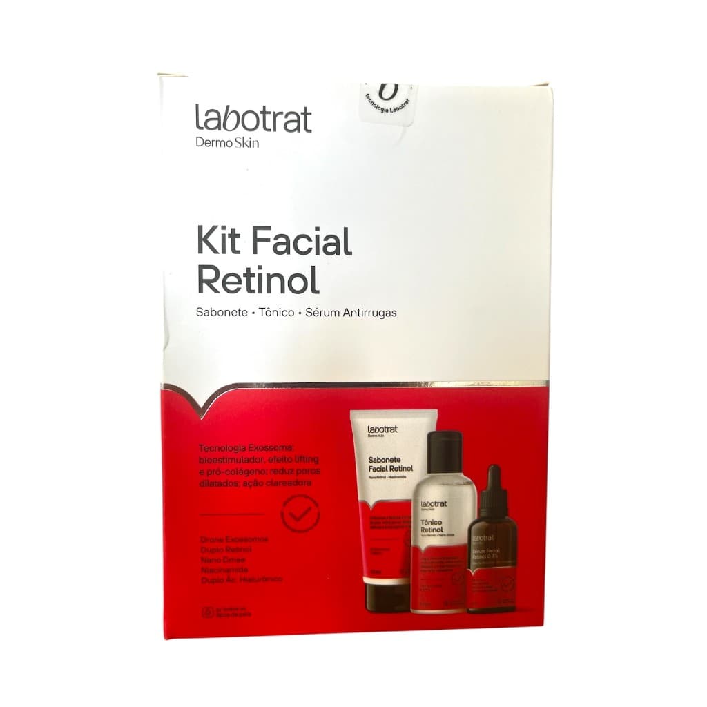 Kit facial Retinol sabonete tonico e serum dermoskin labotrat
