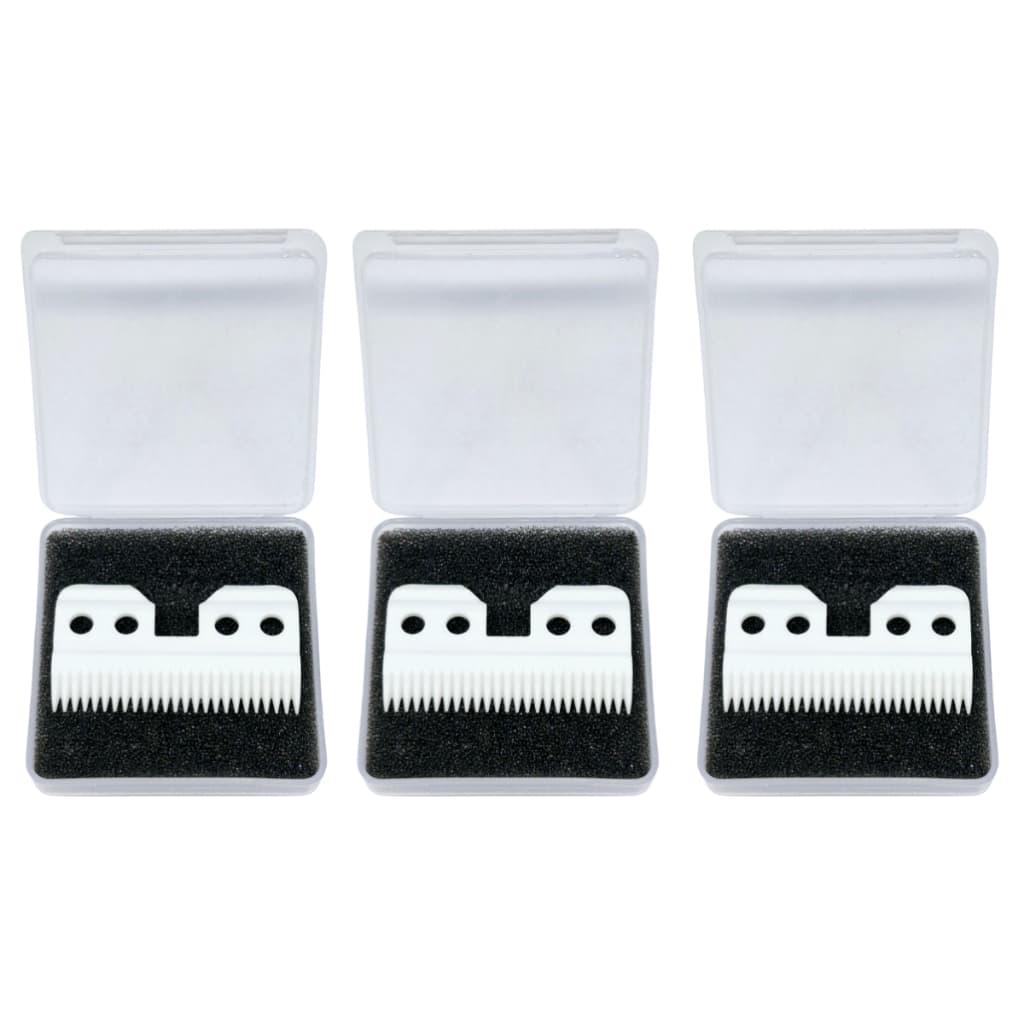 Lâminas Cerâmica 25 Dentes Kit 3 Peças Lâminas de Aço n°40 Pet Tosa Animais Cães