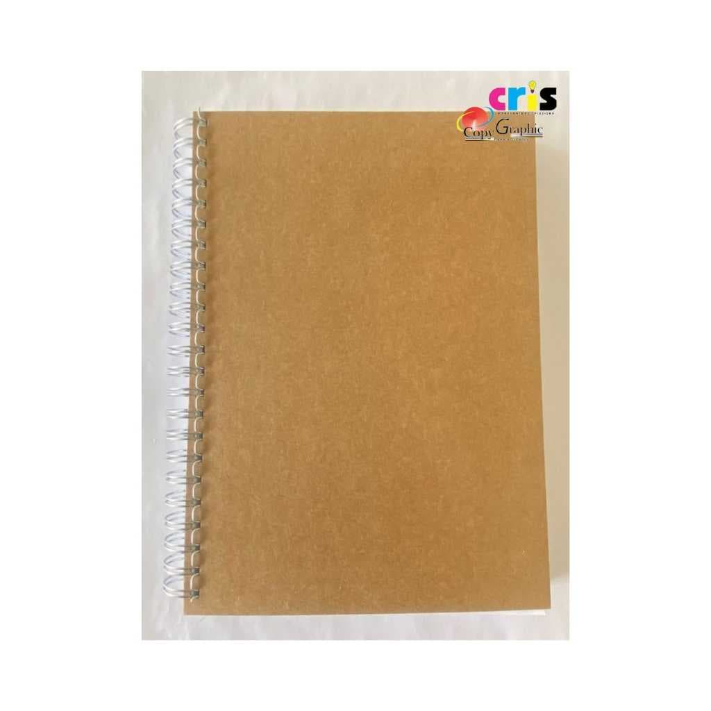 Caderno A4 (Capa Kraft - Wire-o) Miolo marfim