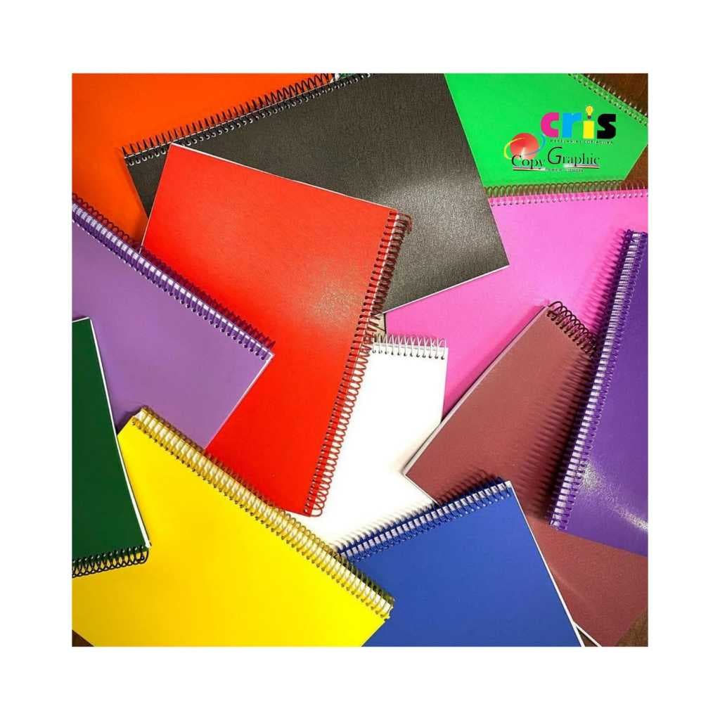 Caderno A4 S/Pauta 100fls Miolo branco - Espiral