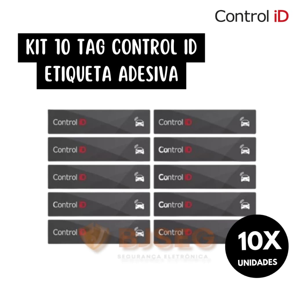 Kit 10 Tag Etiqueta Adesiva Veicular Control Id RFID UHF