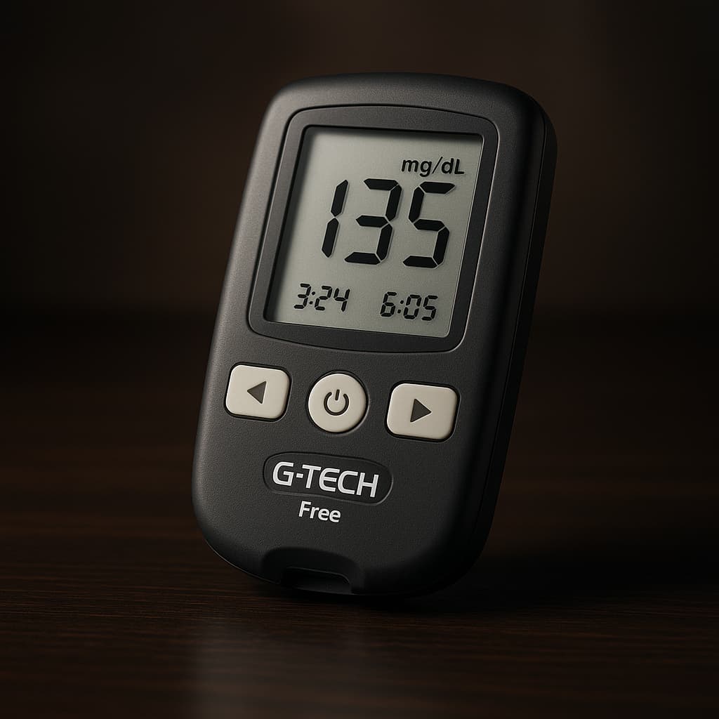 Medidor de Glicose G-Tech free, 10 lancetas e 10 tiras de medição