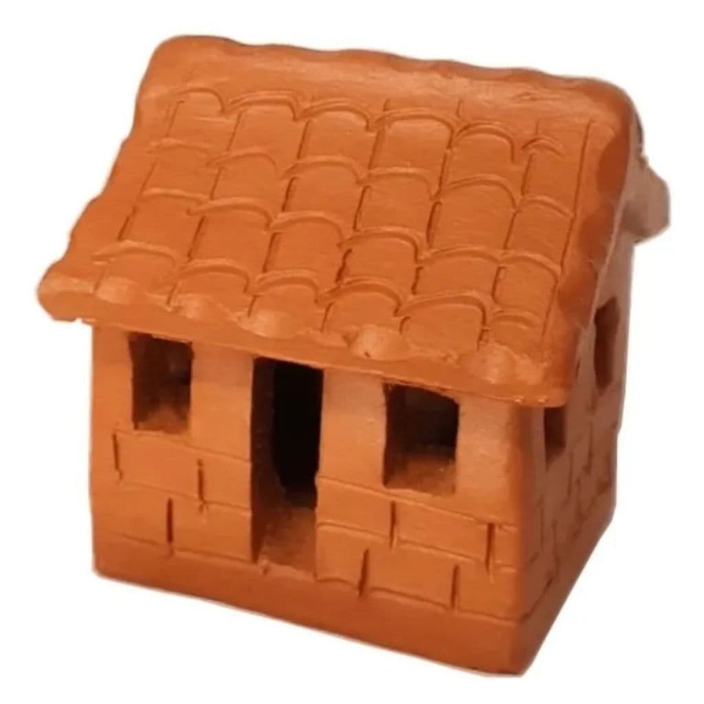 Casinha De Barro Decoração Casa E Jardim Enfeites 1 Unidade