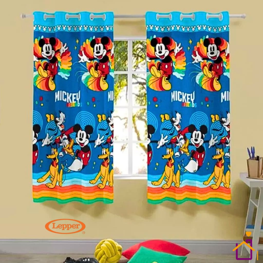 Cortina infantil Personagem Mickey Disney 1,50 x 1,80 Qualidade Lepper
