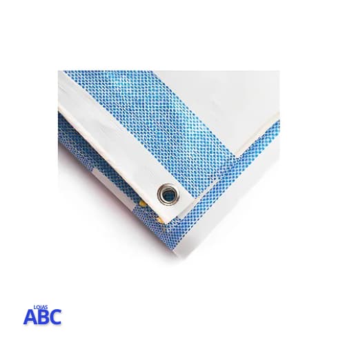 Lona multiuso Impermeável 1x2 310 Azul e Branca- Primelonas SK