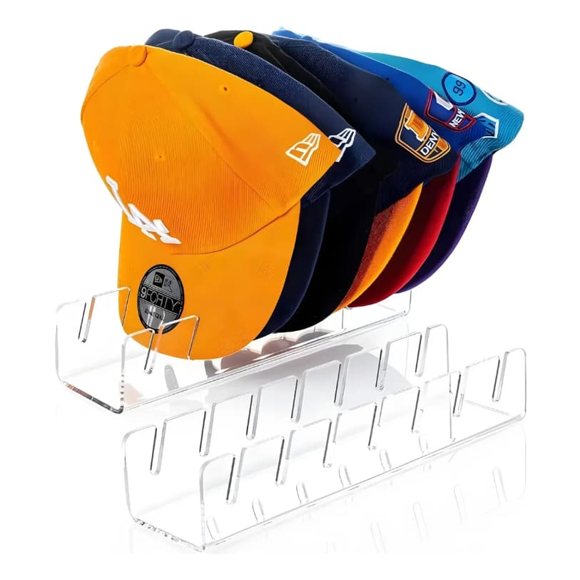 Suporte Organizador De Bonés Slim Em Acrílico 3mm Expositor