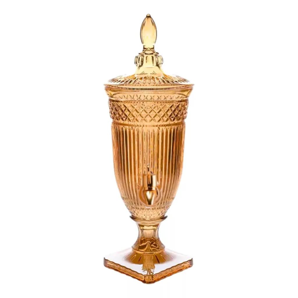 Suqueira de Crystal Âmbar Àgua/Bebidas/Sucos Dispenser de vidro 2,2l