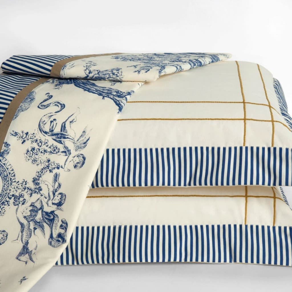 Conjunto Cama Queen Size Laurence Lençol Estampado 100% Algodao