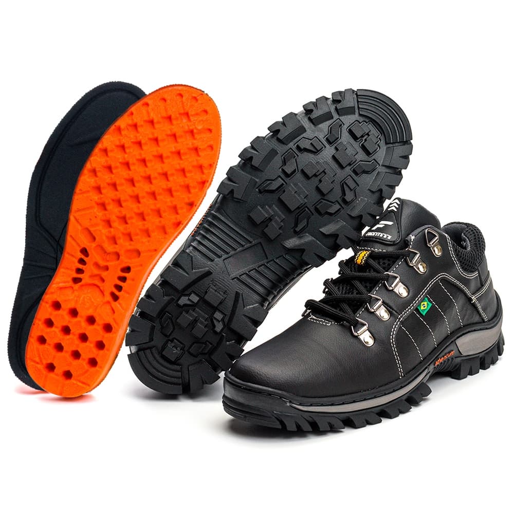 Tênis Masculino Coturno Adventure  Solado Tratorado Trilha