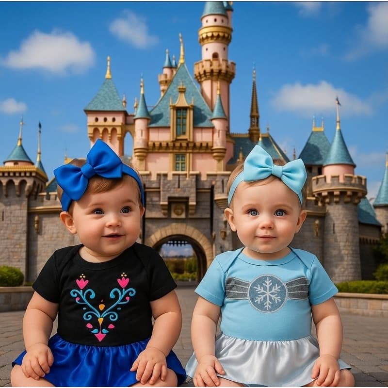 Body Bebê Frozen Elza Ana Fantasia Mesversário Ensaio Fotográfico Promoção Bory Princesas