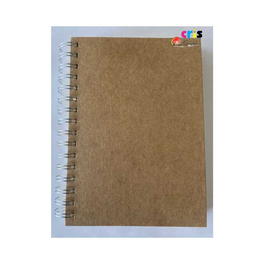 Caderno A5 200 Fls (Capa Kraft - Wire-o)