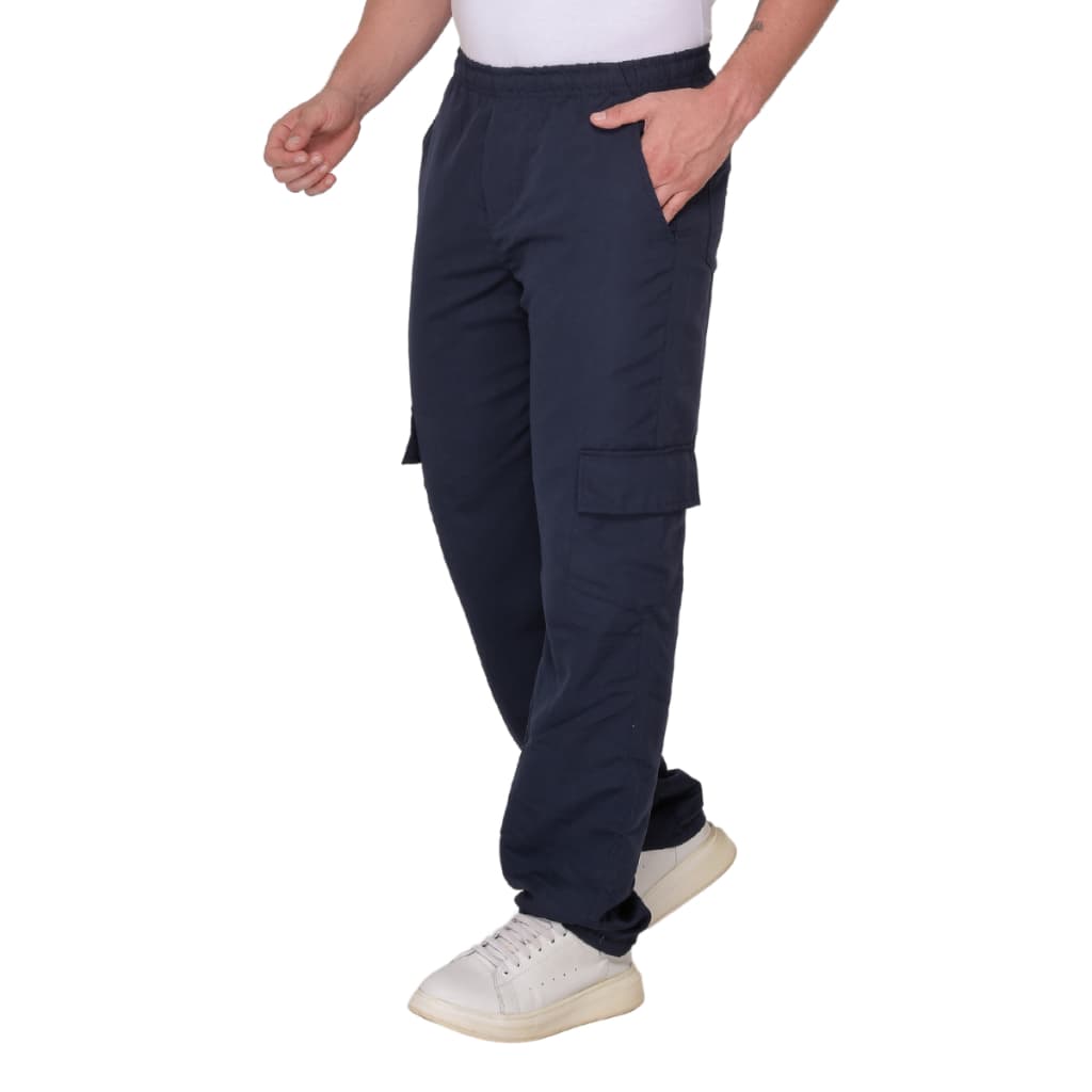 Calça Cargo Azul Marinho Masculina Nylon Bolsos Laterais Resistente Leve Pronta Entrega Frete Rápido