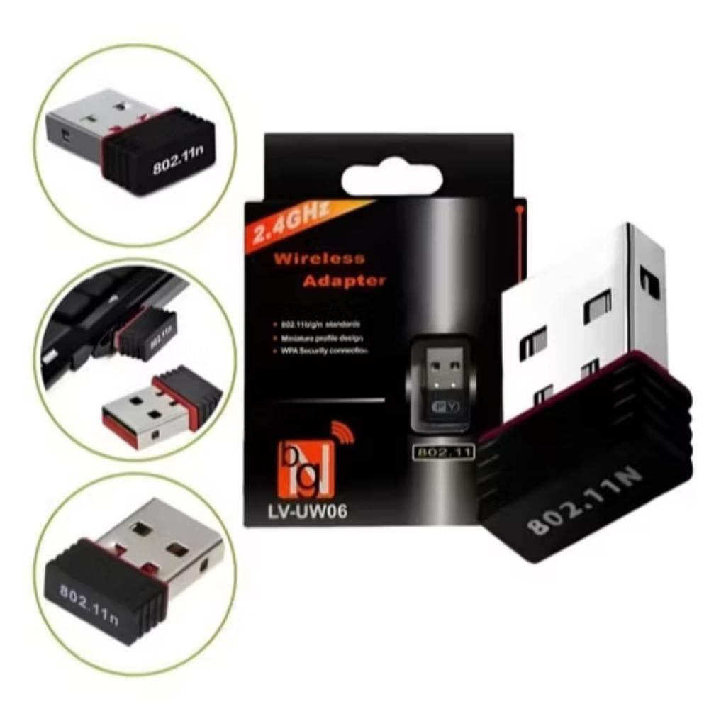 Mini Adaptador Wireless Usb Wifi 1800mbps 2.4ghz para Pc Notebook - ENVIO IMEDIATO