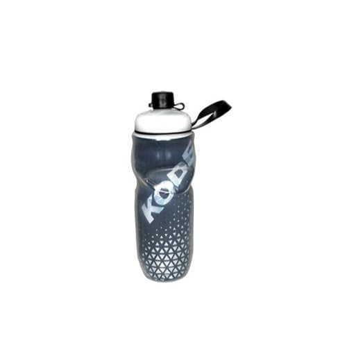 Caramanhola térmica kode 600 ml garrafa squeeze térmica bike academia preta