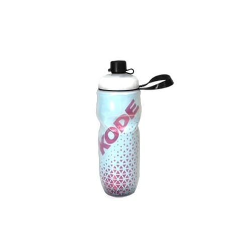 Caramanhola térmica kode 600ml garrafa squeeze bike mtb speed academia turquesa/rosa