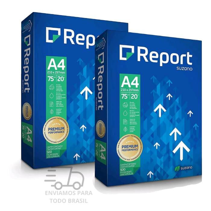 Kit com 2 pacotes de Papel Sulfite A4 SUZANO C/500 FLS - Envio 24H