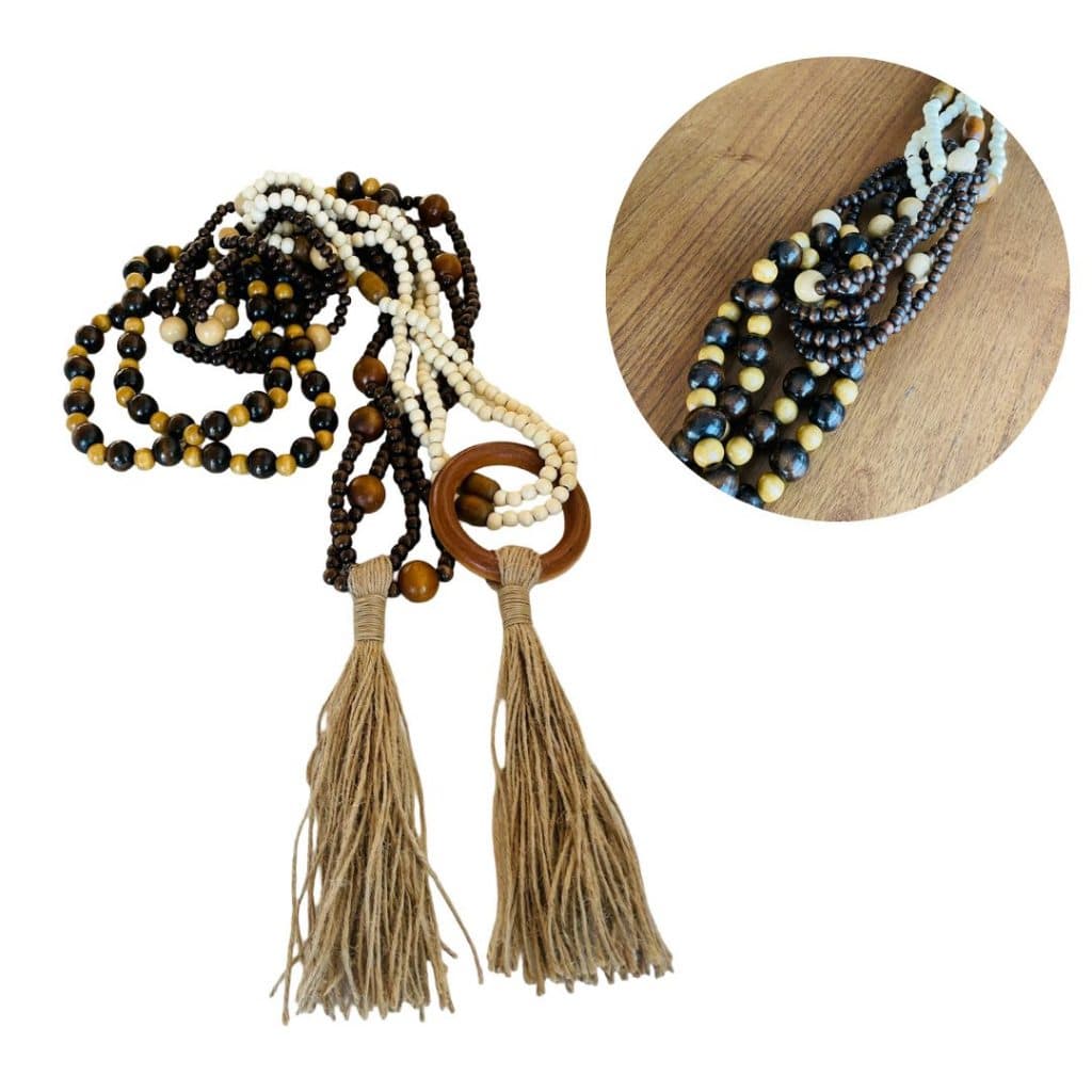 Enfeite Decorativo de madeira para mesa de sala Laura 1,60