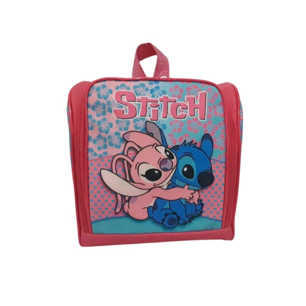 Lancheira Térmica Merendeira Infantil Estampa Stitch para Meninas Lancheira Escolar Reforçada