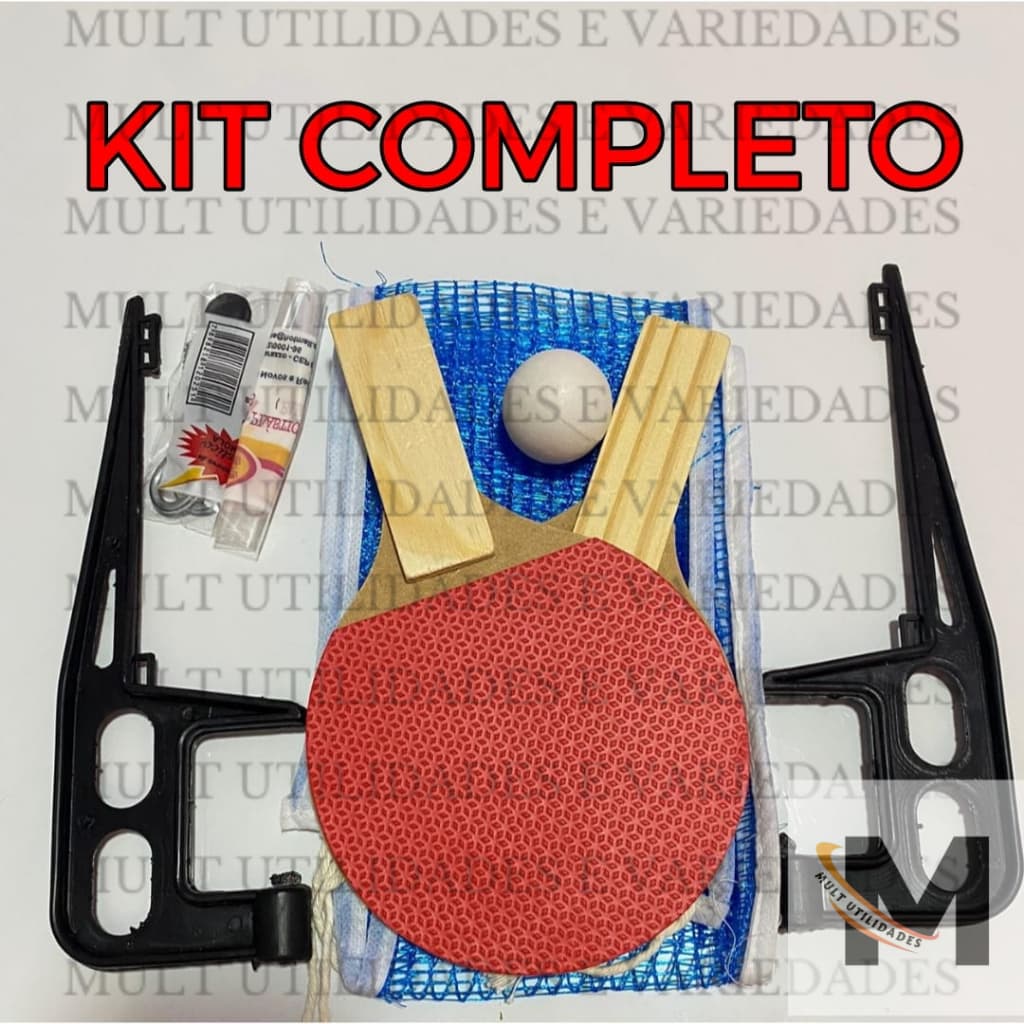 Kit COMPLETO Ping Pong Tenis De Mesa 2 Raquetes 1 Bolinha Suporte mais Rede completo promoção
