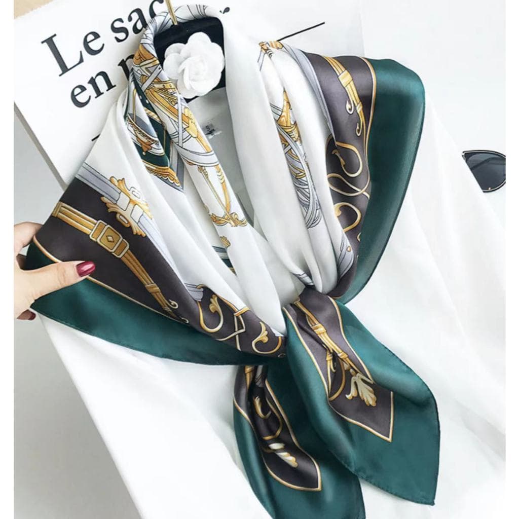 Bandana cetim e seda feminino lenço de pescoço cabeça cabelo cachecol encharp 90cmx90cm