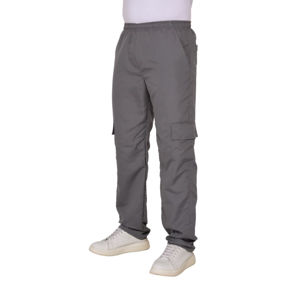 Calça Cargo Masculina Cinza Chumbo Esportiva Leve Nylon Resistente com Elástico Cintura Confortável