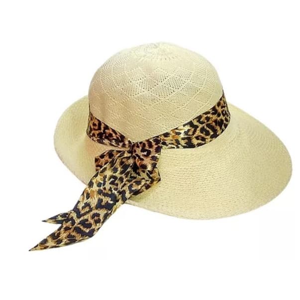 Chapeu Feminino de Praia com Laço Muito Lindo Estilo Panama