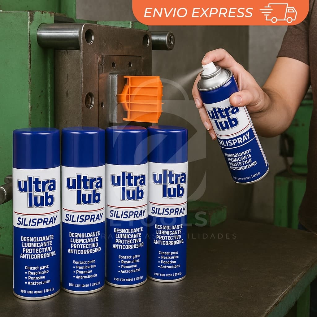 Kit Com 4 Silicone Spray Desmoldante Anticorrosivo 420ml Ultralub Lubrificante Proteção de Peças