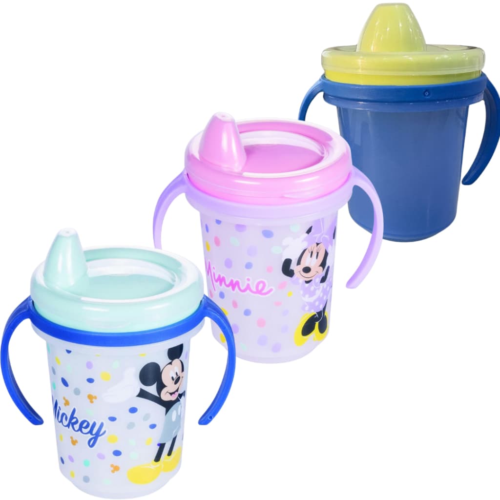 Copo Caneca Com Alça de Treinamento Infantil para Bebê com Bico de Plástico e Tampa 330 ml Plasutil