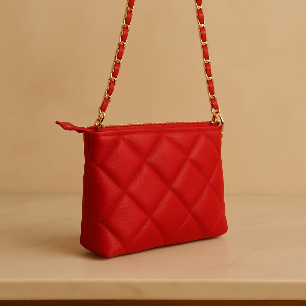Bolsa Feminina Casual Ombro Alça Corrente Dourada Moderna