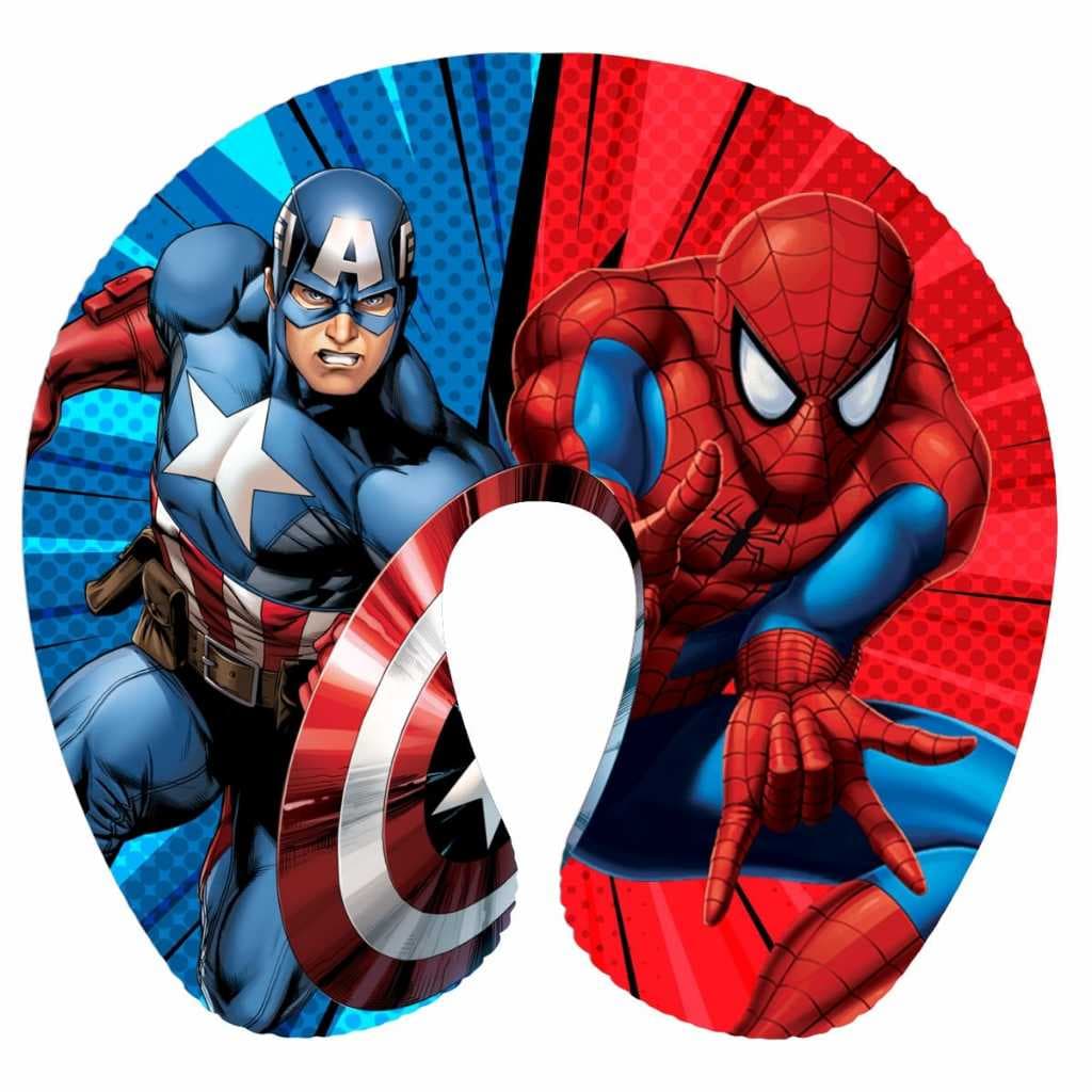 Almofada Travesseiro Protetor Para Pescoço Silicone Viagem, Descanço Personagem Infantil Vingadores