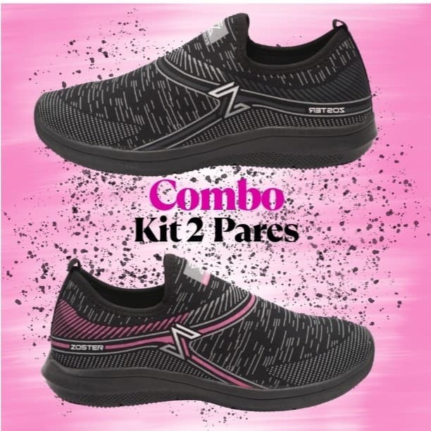 Kit Tênis Feminino Esportivo de Nylon – Leve, Durável e Pronta Entrega – 34 ao 43