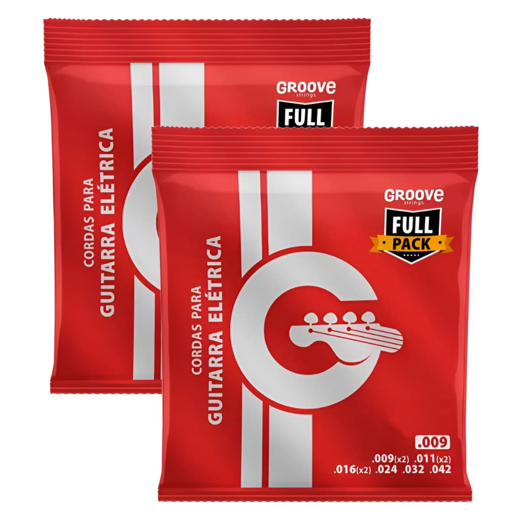 Kit 2 Encordoamento Cordas Para Guitarra Groove By Solez 009 GFP1