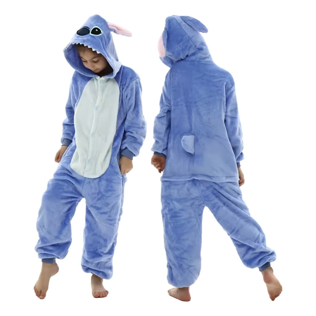 Stich  Kigurumi Pijama de Fantasia- Envio Imediato- Infantil e Adulto
