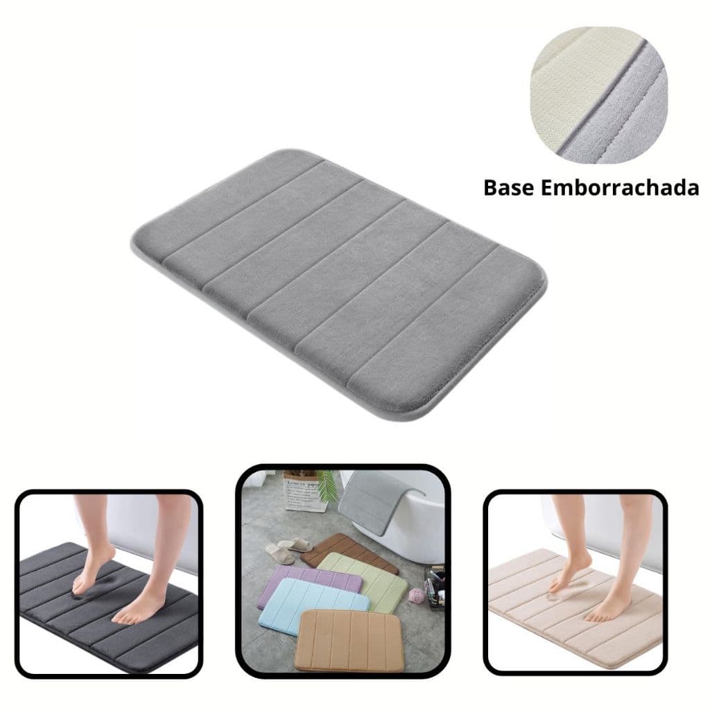 Kit 2 Tapete Para Banheiro Antiderrapante Soft Macio 60x40cm