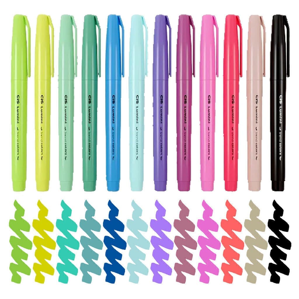 Caneta Marca Texto Cis Lumini Trend Colors Black - Unidade