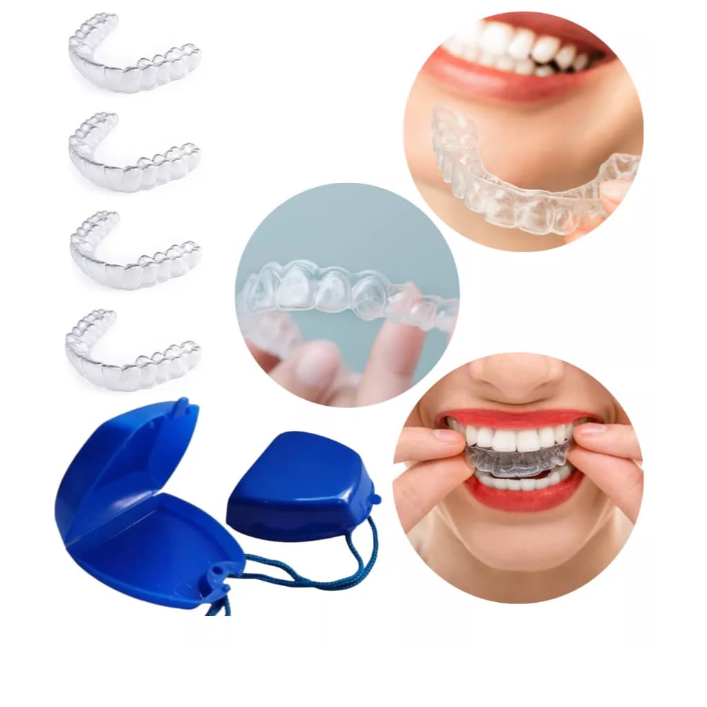04 MOLDURAS BUCAL PARA BRUXISMO RANGES DOS DENTES MOLDEIRAS PROTETOR BUCAL