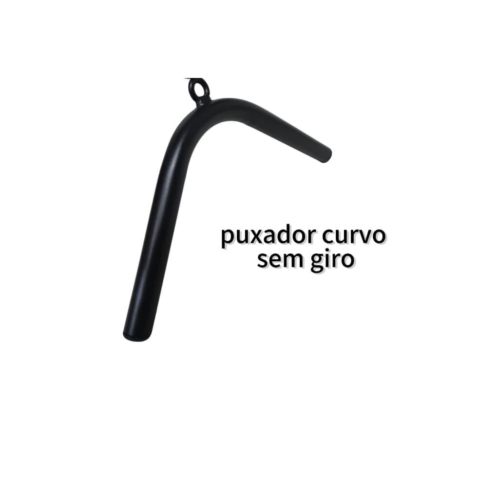 Puxador curvo 40 cm cross over sem giro academia