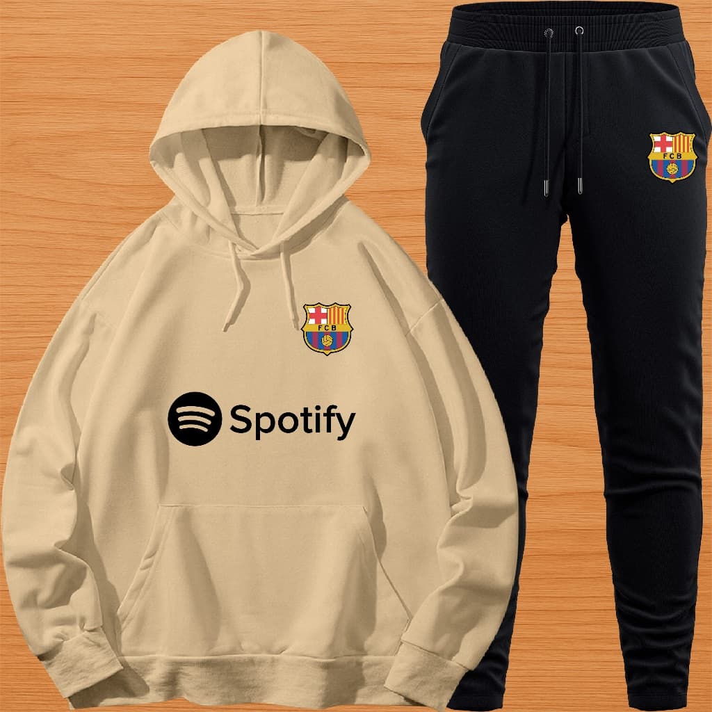 Conjunto Moletom Unissex Adulto Blusa de Frio Canguru e Calça Personalizada Estampa BCL SPOTIFY