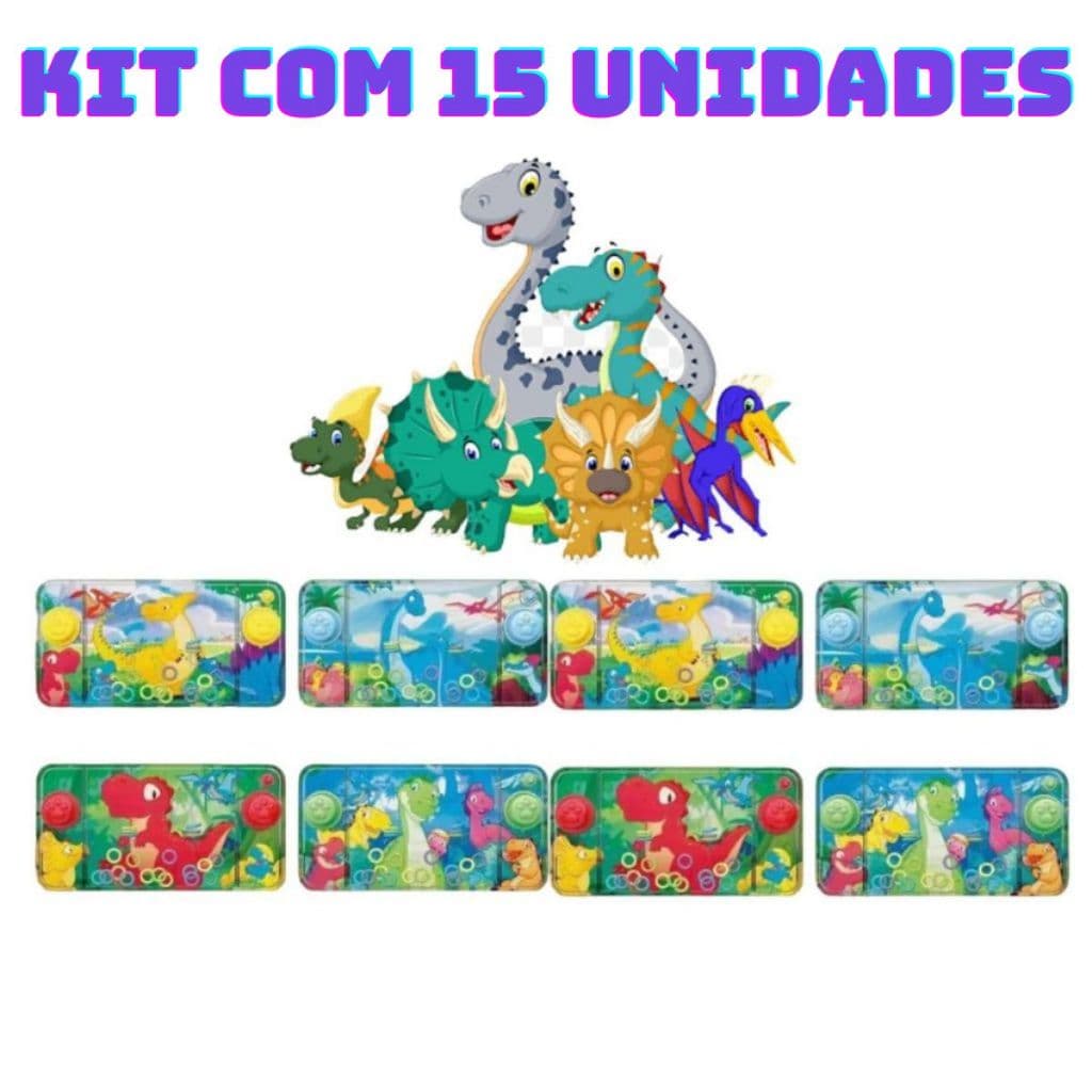 Kit com 15 unidades de Aquaplay Dinossauro Jogo de Argolas Infantil