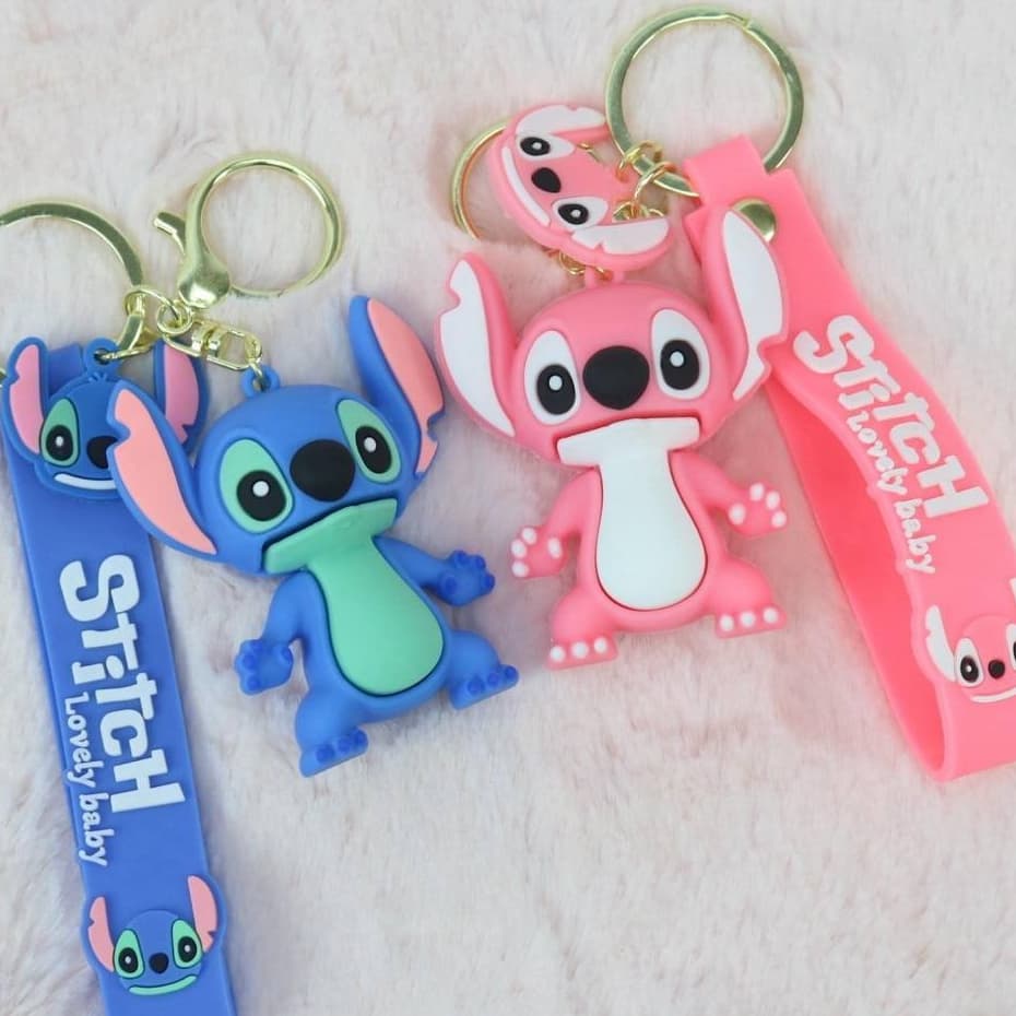 Chaveiro Lilo Stitch Fofo kit Chaveiro 3D Grande Emborrachado| Mochila |Colecionáveis