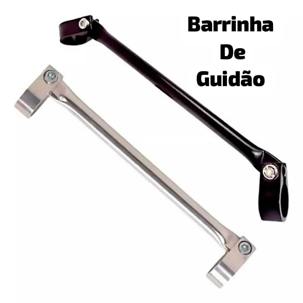 Barra Travessa Barrinha De Guidão Moto Bike Preto ou cromado 190 mm