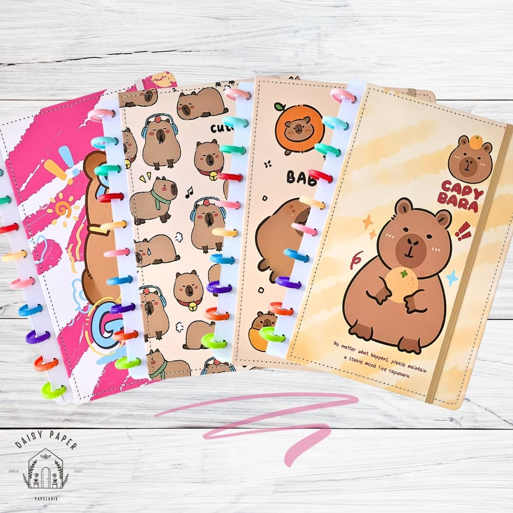 Caderno de Disco B5 Animais Divertidos Capibara