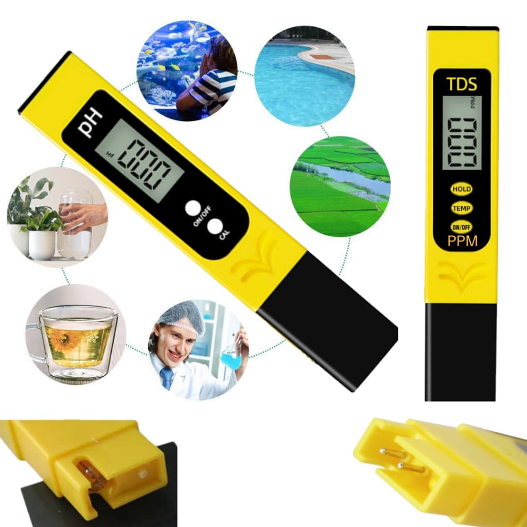 Kit Phmetro Medidor pH + PPM EC Condutividade Calcular Fertilizante