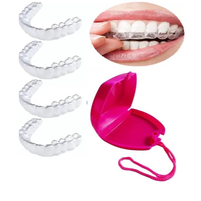 PLACA PROTETOR BUCAL ANTI BRUXISMO COM ESTOJO LILAS