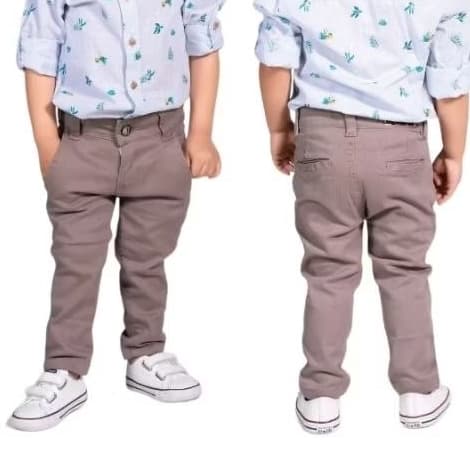 CALÇA SPORT FINO INFANTIL/JUVENIL MARROM CASTOR, COM REGULADOR INTERNO NO CÓS