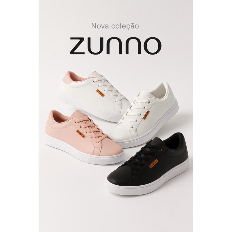 Tênis Casual Feminino Couro Sintetico confortável